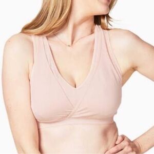 Cake Maternity Lotus Yoga Hands Free Pumping & Nursing Bra in Blush medium